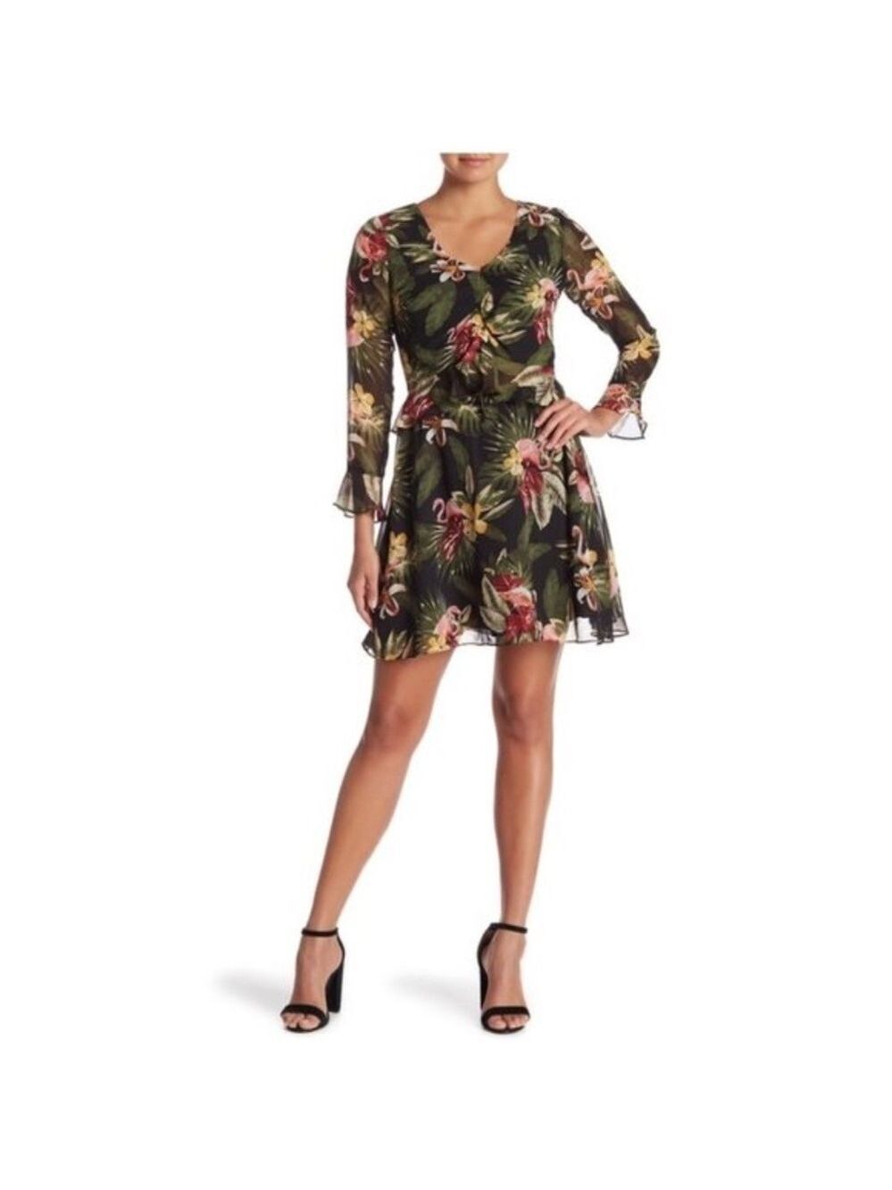 Sam Edelman Long Sleeve Print Dress